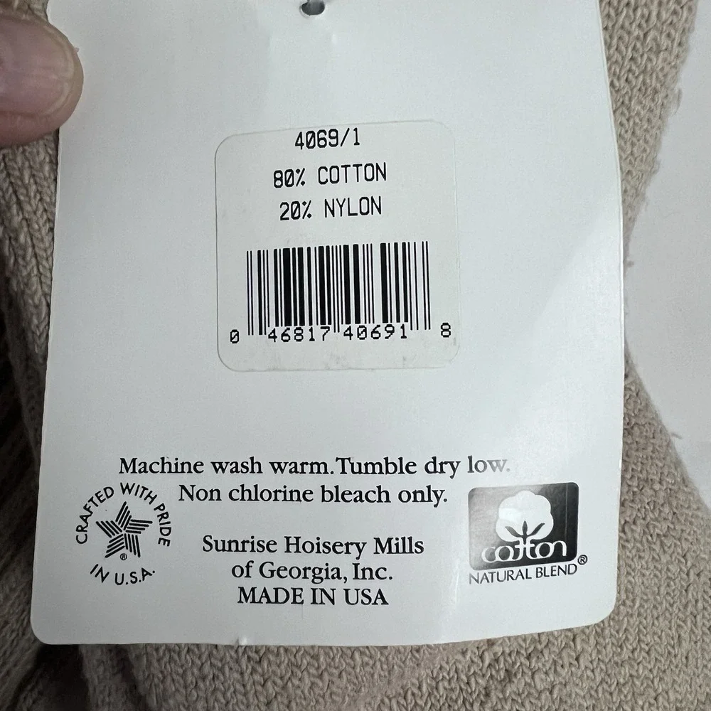 Sunrise Boot Sock Cotton Nylon Blend Socks Hunting Mens Size 10-13 NOS‎ Thermal
